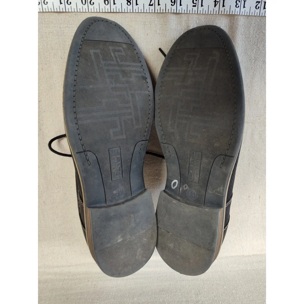 Ashford Hayes Barkley Mens Black Perforated Oxford Dress Shoes Size 6M 5113